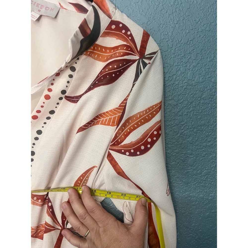 Ciebon Womens Pomegranate Palm Tree Tunic Dress Cream Orange D5788-R2545 Medium - Picture 14 of 16